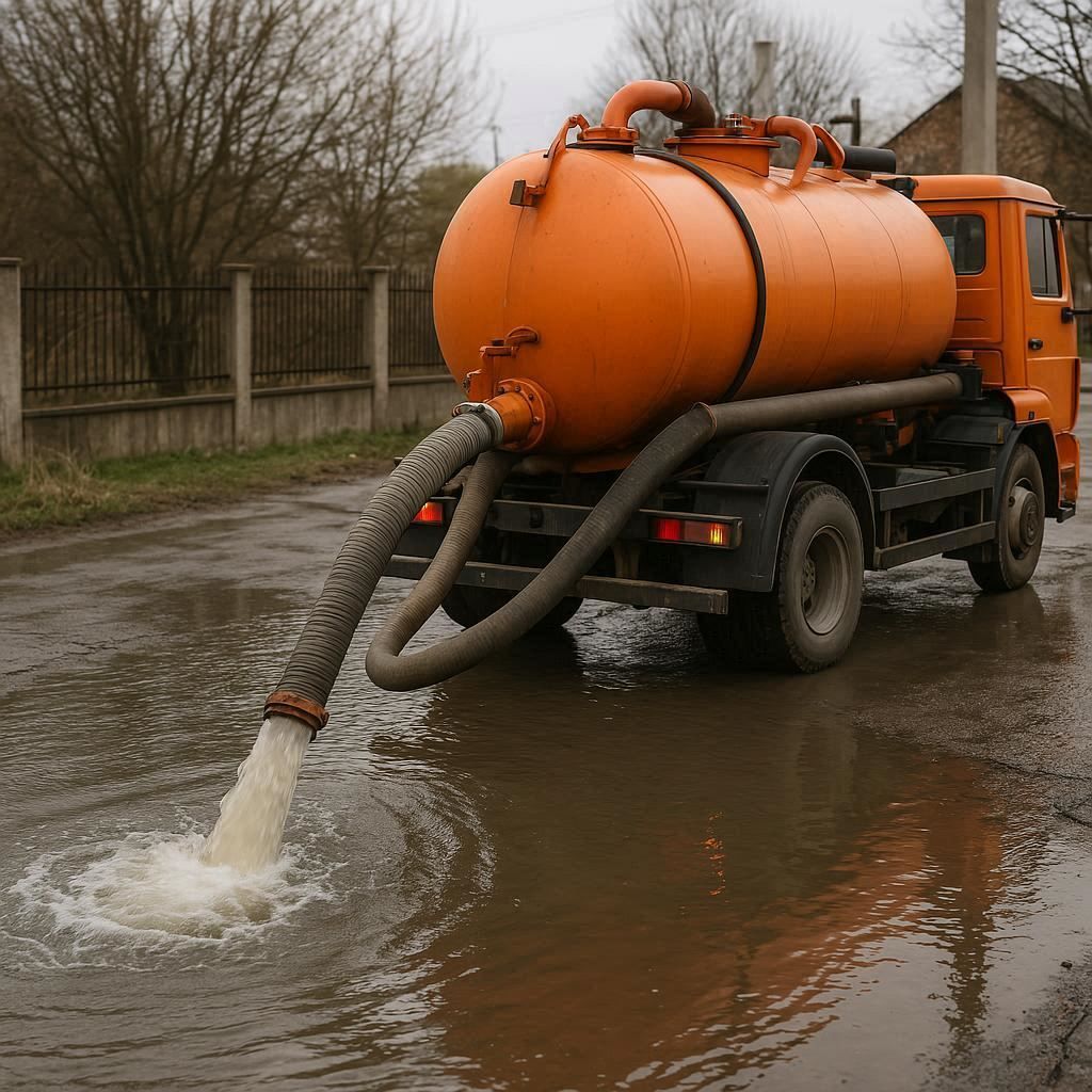 Откачка воды в Алуште